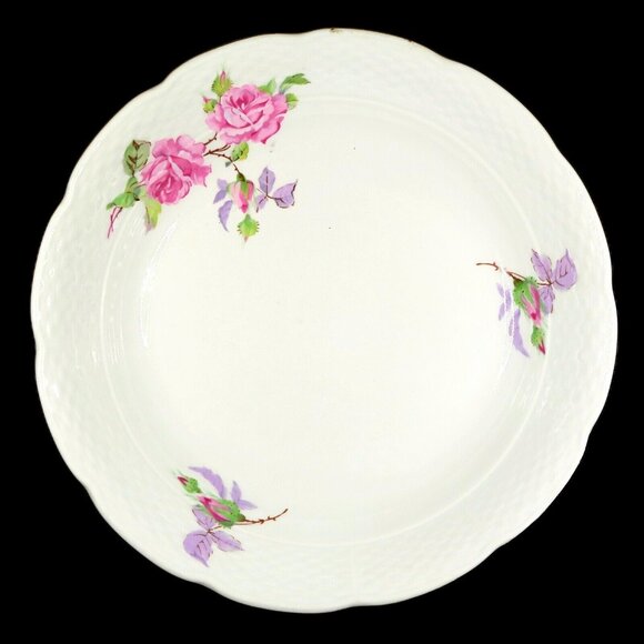 Thun Czechoslovakia Other - Thun Czechoslovakia Pink Roses Coupe Soup Bowl Mid-Century Kitchenware